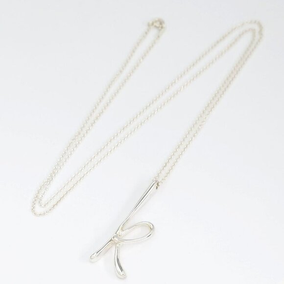 Tiffany & Co. XL Letter K Necklace 30" Silver 925 Peretti Auth w/Bag #22400 - Picture 3 of 9